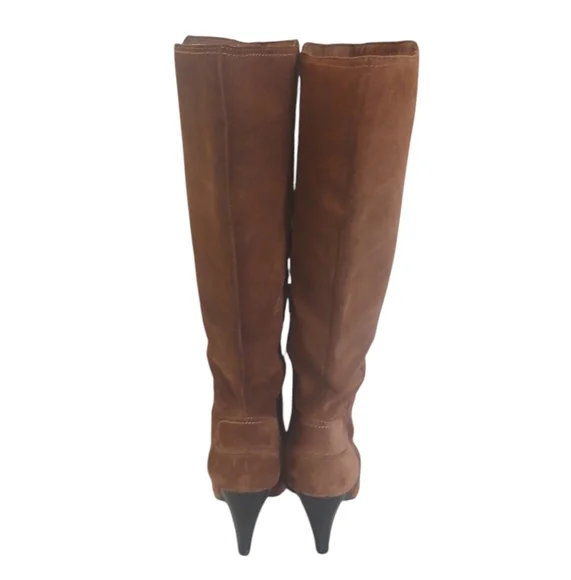 Jessica Simpson Brown Suede Knee High Boots Vernica Tall Heeled Boots sz 9 B - Picture 6 of 15
